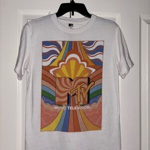 MTV Logo Tee in Classic White